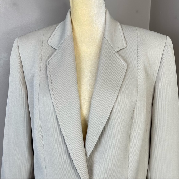 Vintage Evan Picone Blazer Sz 14 One Button Front Beige color - Picture 4 of 16